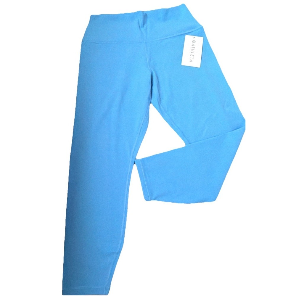 NWT Athleta Transcend Tight 7/8 Leggings Blue‎ Size Large #798638-33